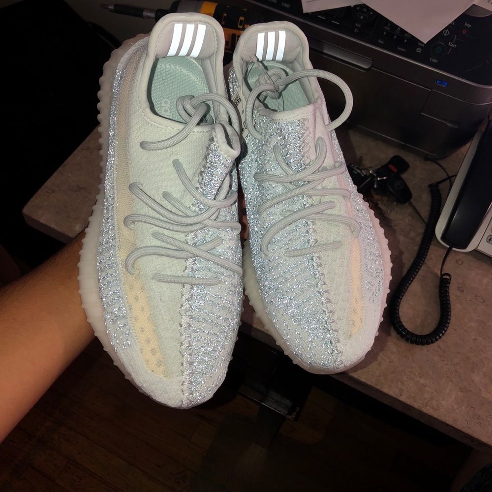 Yeezy cloud white reflective
